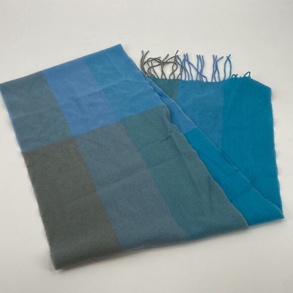 Erdenet cashmere blue scarf - Picture 2 of 6